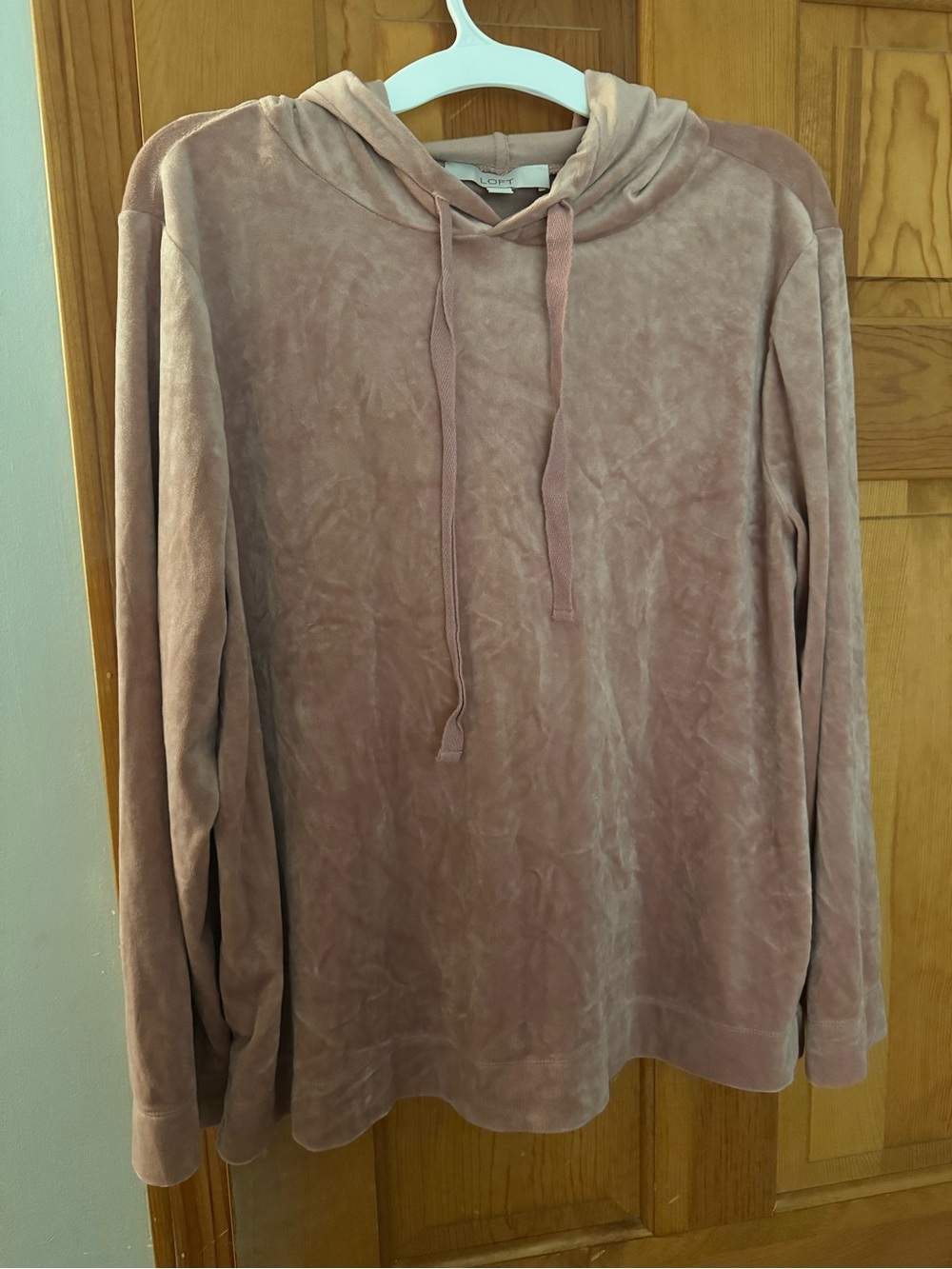 Loft Plush Dusty Rose Hooded Pullover